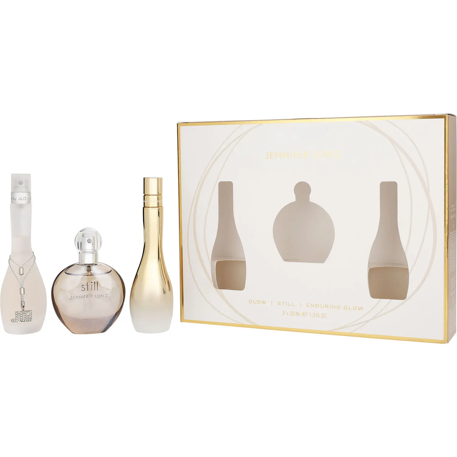 Jennifer Lopez Variety Set-3 Piece Variety With Glow Edt & Enduring Glow Edp & Still Edp And All Are Spray 1 Oz For Women
