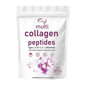 Multi Collagen Peptides Powder 2 lb Hydrolyzed Protein Peptide Type I,II,III,V,X