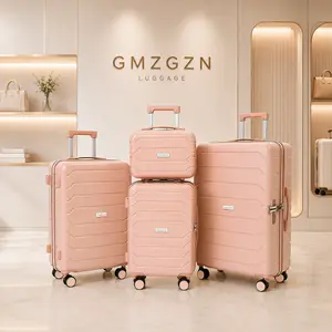 GMZGZN 4-pieces set Luggage 14''+20''+24''+28''INCH,With USB Charging TSA Lock, Thickened PC Material: Drop-Resistant and DurableLarge capacity trolley   Business travel  perfect for summer travel Durable Travel Free  wheel suitcase school fathersdaygift