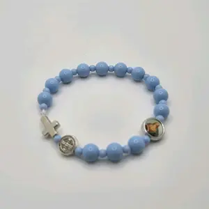 One Decade Rosary with Plain Cross (Homemade and Made-to-order) Religious Jewelry Gift