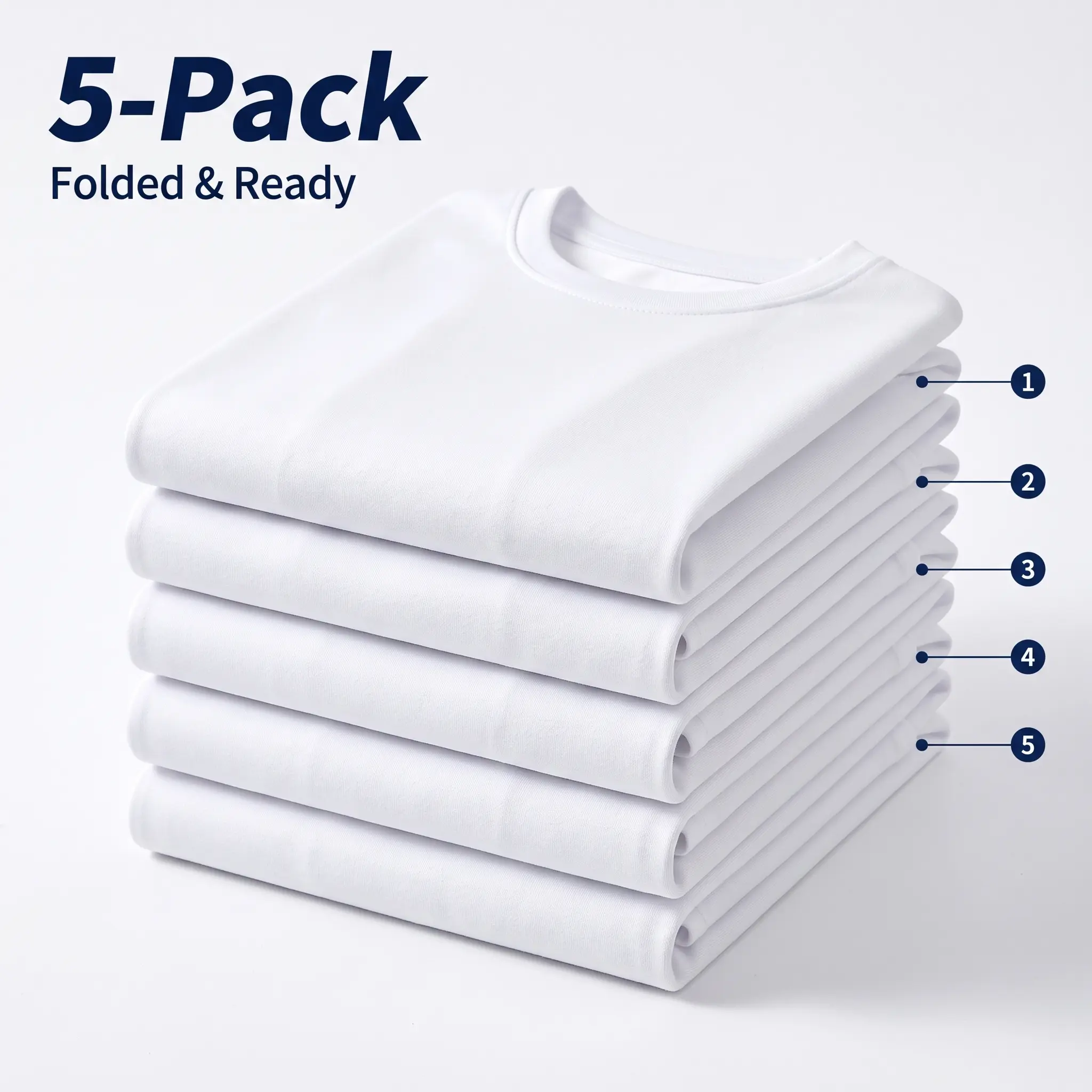 Pure white 5-piece set