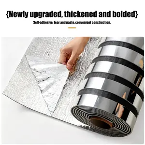 Thick Vintage 3D Frame Slot Self-Stick Wallpaper, 15.75x118 Inches Glossy Metal Texture, Easy Peel & Stick, Removable Waterproof Wall Covering