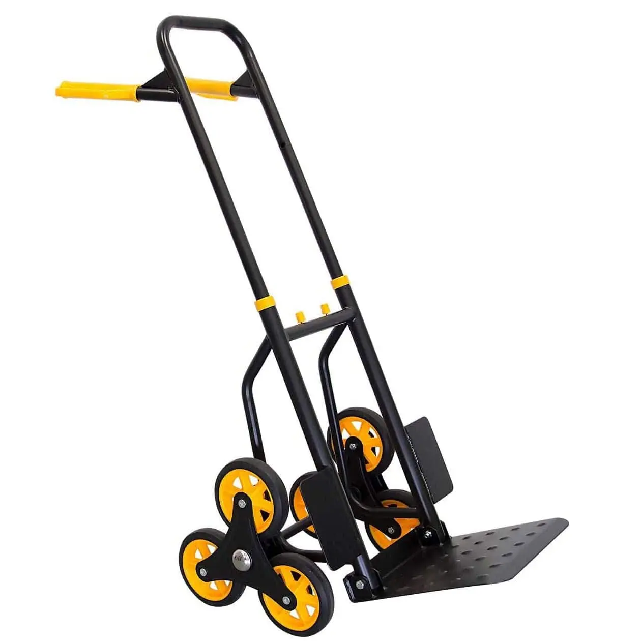 Mount-It! Stair Climbing Hand Truck, Folding Stair Dolly with Bungee Cord, 330 lb Capacity Collapsible Moving Cart for Home & Office