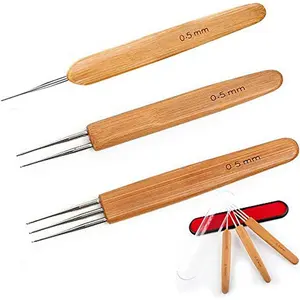 0.5mm Crochet  for Dreads - 3 count/Set Loc Crochet  for Interlocking Dreadlocks (1Hook,2Hook,3Hook)