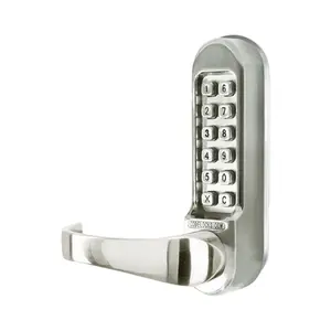 Codelocks CL515 SS Heavy-Duty Mechanical Lever Handle Door Lock, Stainless Steel Tubular Mortise Latchbolt, Combination Security Lock for Hardware Applications, Lever Handle Lock