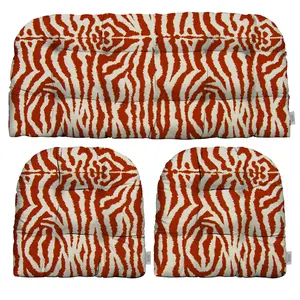 RSH Decor 3-Piece Wicker Cushion Set for Patio Outdoor Settee Loveseat