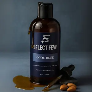 Code Blue Men’s Body Oil – Hydrating Skin Moisturizer with Shea Butter, Jojoba & Vitamin E – Lightweight & Fast Absorbing – Clean Masculine Scent Inspired by Iconic Cologne