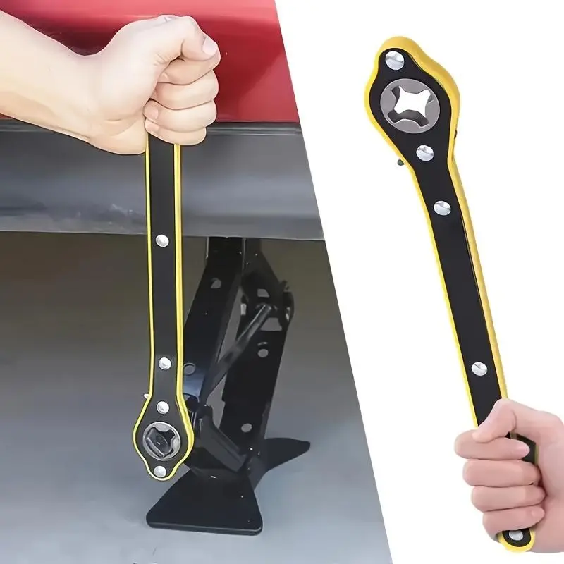 1pc  Auto Labor-Saving Jack Ratchet Wrench With Long Handle  Jack Ratchet Wrench For Scissor Jack  Lug Wrench For Tire Jack  Car Jack Wrench For Travel/Truck/SUV/ Vans Wrench Extension Ratcheting Wrench Tool