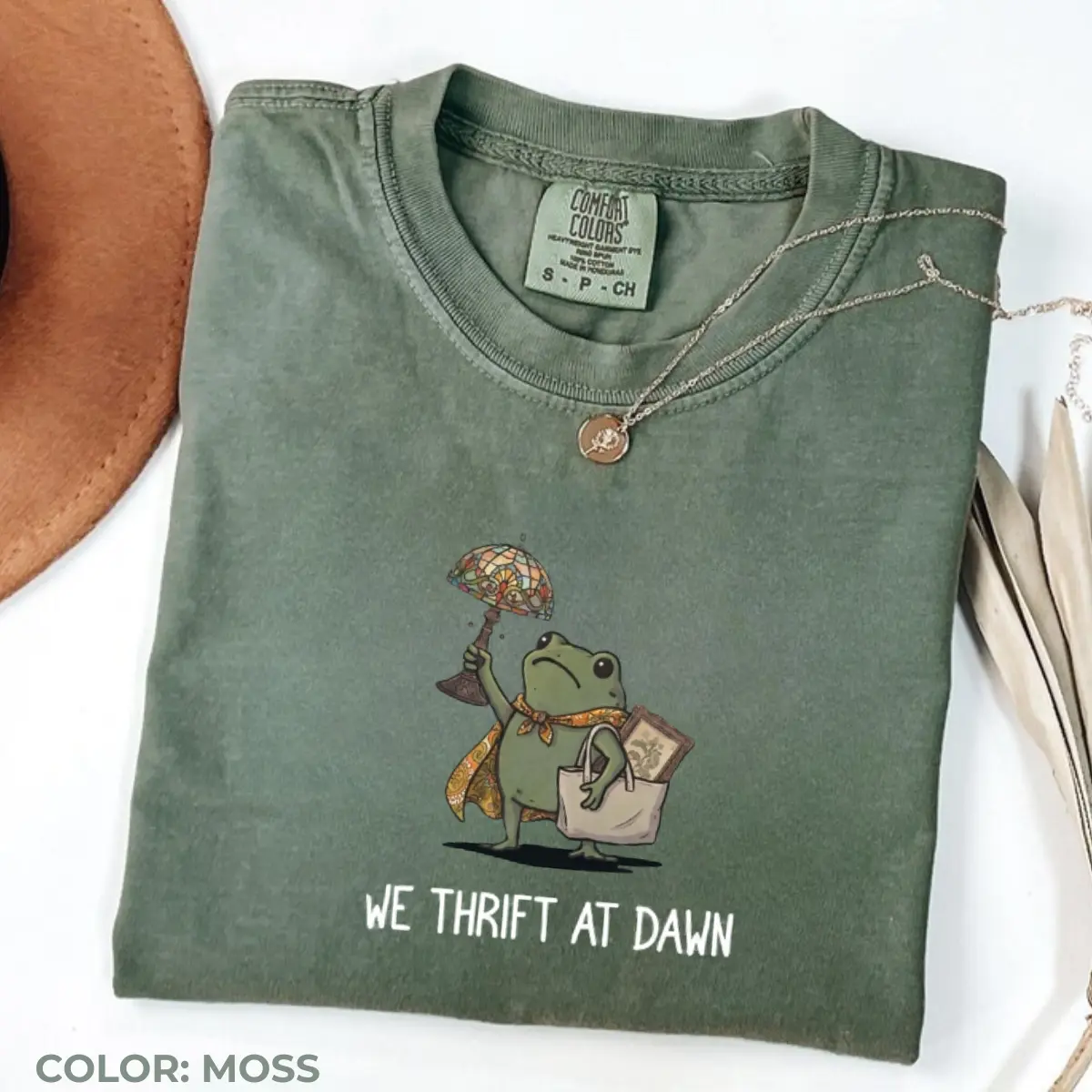 Comfort Colors We Thrift At Dawn Shirt, Funny Thrifting Graphic Tee, Vintage Retro Thrift Lover T-Shirt, Secondhand Shopping Gift