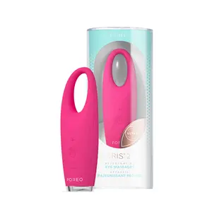FOREO IRIS 2 Lymphatic Drainage Eye Massager - Dark Eye Circle Remover & Eye Bags Remover - Enhanced Under Eye Cream Absorption - Anti Wrinkle Eye Puffiness Reducer - 2-year Warranty - Pearl Pink