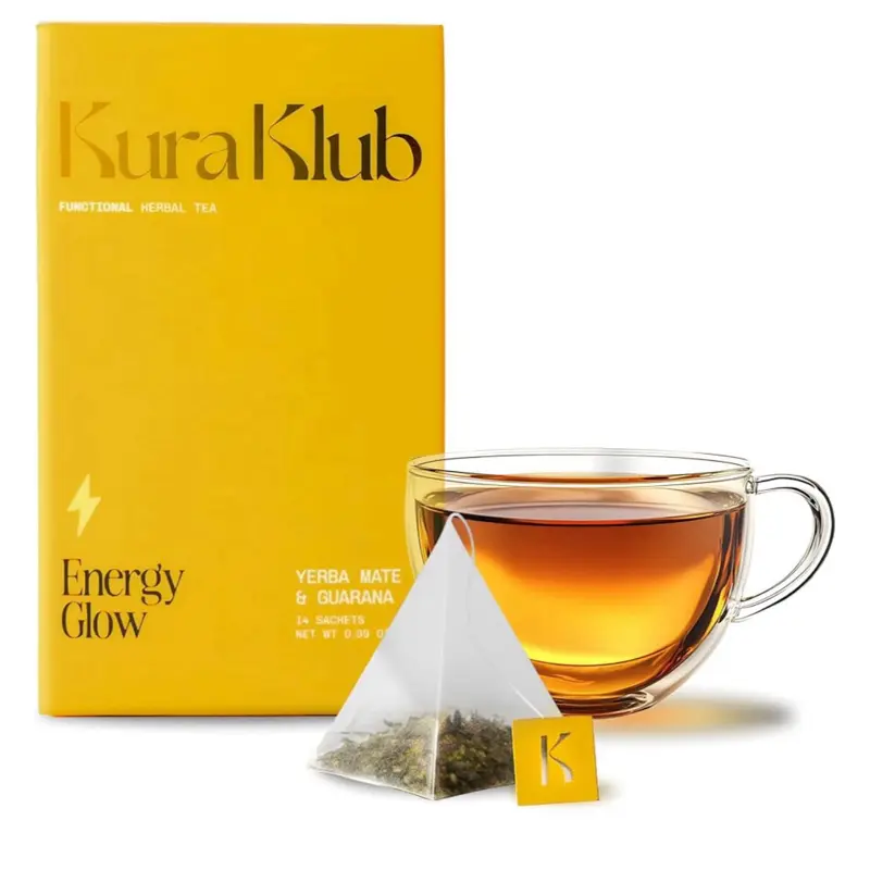 Kura Klub Energy Glow Tea - Yerba Mate Beverage Herbal