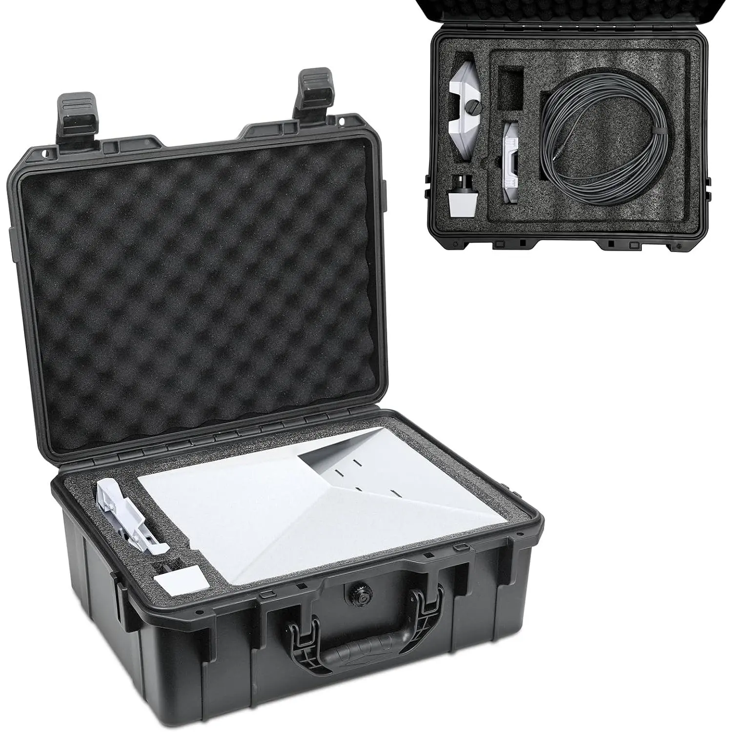 Starlink Mini Hard Case, ABS Material with 0.5mm Tolerance, IP67 Waterproof Shockproof Rugged 1000lb Pressure Case, Custom-Fit Foam for Dish, Accessories, Adapter, Cable, Portable Outdoor Gear for Hiking, Crosscountry Road Trips