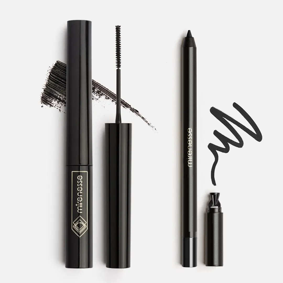 Mirenesse Lash Whip Tubing Mascara 24hr Root Tightliner + Liner Black Eyeliner Makeup