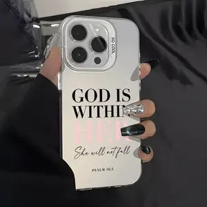 Pink Psalms Bible Quotes Mobile Phone Case, Suitable for Iphone16Pro Max 11 15Plus 14 13 12 Protective Case Women'S Christian Gift Shockproof Cover Casing Protection Cellphone