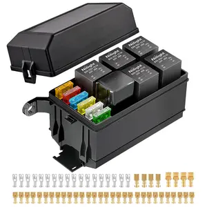 Nilight Fuse and Relay Block Box 6 Slots 12V ATC/ATO Universal Waterproof Kit for Car Truck Marine Boat
