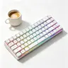 68-Keys 60% Gaming Keyboard, RGB Rainbow LED Backlit Mini Ergonomic Mechanical Feel Keyboard for Gaming Setup, Work from Home, Full Compatibility with Windows PC Laptop (PC Accessories, Rainbow RGB Keyboards)