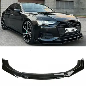 For Audi S3 S4 S5 S6 Front Bumper Lip Spoiler Splitter Diffuser Gloss Black