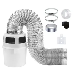 Dryer Vent Lint Collector Kit with 4inch Hose, Dryer Duct Lint Trap Filter Bucket, Dryer Lint Catcher, Easy To Install Dryer Parts & Accessories