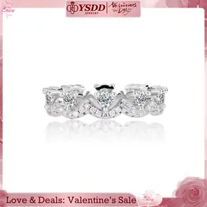 【#611 Ring Enhancer】Synthetic Moissanite Matching Band in 925 Sterling Silver