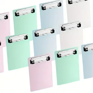 8pcs 4Colors Mini Clipboard Mixed A6 Pretty Cute Clipboard Memo Size Pocket Clip Boards Plastic Colorful Clipboard 4.7x7 inch Mini Colourful