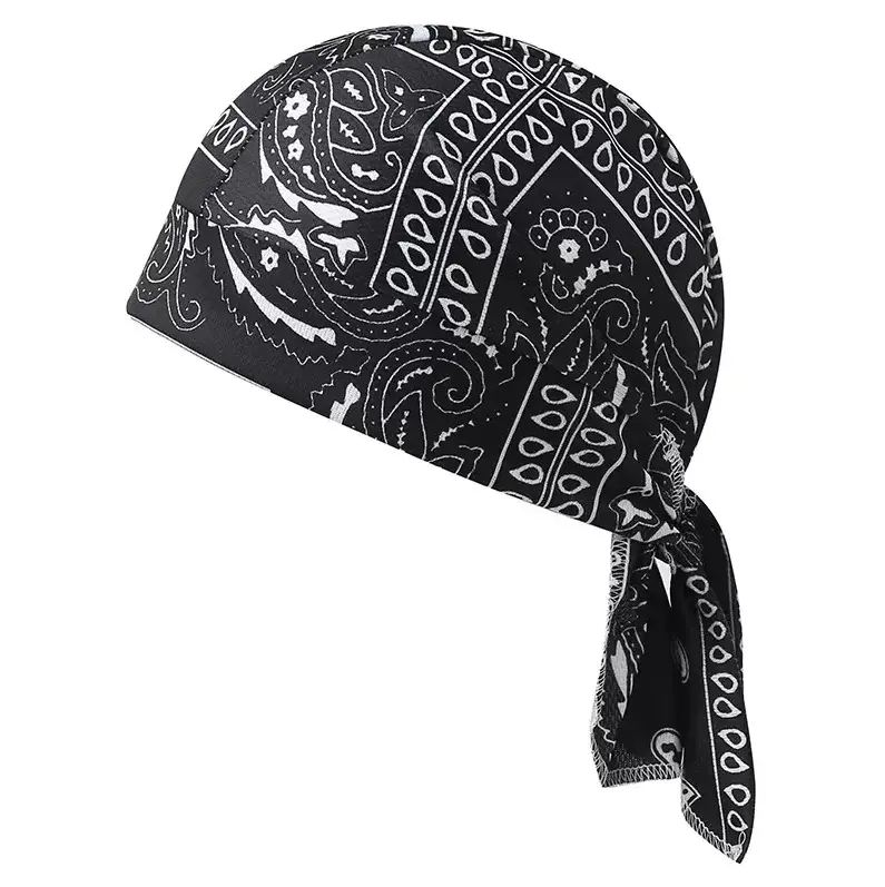 Men's Satin Paisley Printed Durag - Streetwear Headwrap Bandana Accessory, Long Ties for Secure Fit, 1-Pack Single Color or 5-Pack Mixed Colors, for Hip Hop Enthusiasts
