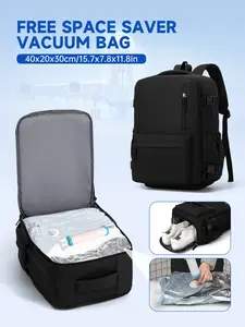 Travel Luggage Vacuum Compression Travel Backpack with Vacuum Pump Set, Portable Travel Bag, Cabin Bag 40x30x20, Carry-on Hand Luggage, Under-seat Cabin Bag, Travel Lightweight Bag, Space Saving Bag