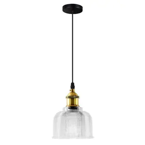 E27 Creative Transparent Glass Pendant Light, Nordic Style Decorative Lamp, Home Decoration for Living Room Dining Bedside, Ceiling Lights (bulb Not Included)