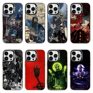 Cool Ghost Band Phone Cases For iPhone 17 Promax Pro Air 16 Plus 15 14 13 Black Candy Matte Shockproof Protective Cover Protection