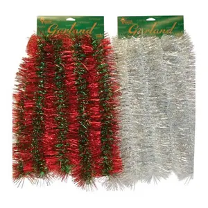 212 MAIN FC Young RS-ACE Tinsel Garland, 12 ft, Pack of 6, Multicolor Ornaments, Indoor/Outdoor Festive Decor