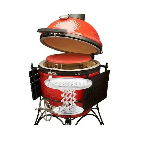 SizzleLift Kamado Charcoal Lift Kit 14" Charcoal Basket – Heat Control Upgrade Accessory for Kamado Grills, Barbecue Kitchenware Tool