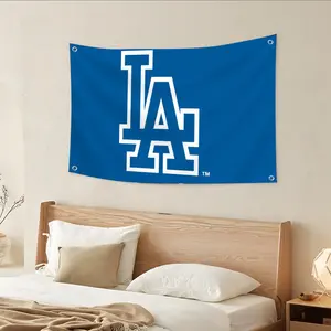LAD Los Angeles Dodgers MLB Flags Custom Camping Outdoor Garden room Bedroom Decor Party Backdrops Wall Art Family Gifts Wall Tapestries