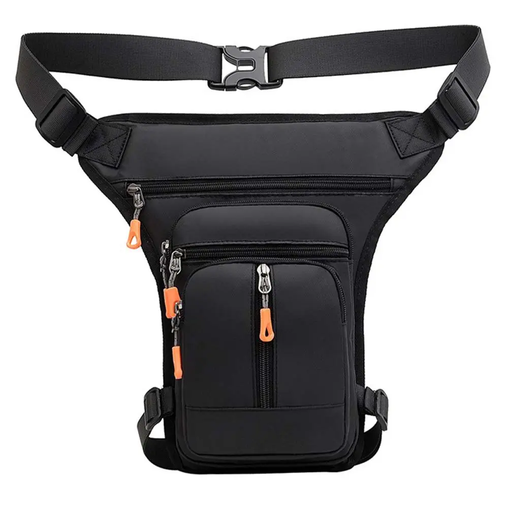 Men's Active Casual Plain Zipper Belt Bag, Outdoor Sports Trail Running Waterproof Waist Bag, Multi-pocket Cycling Bag
