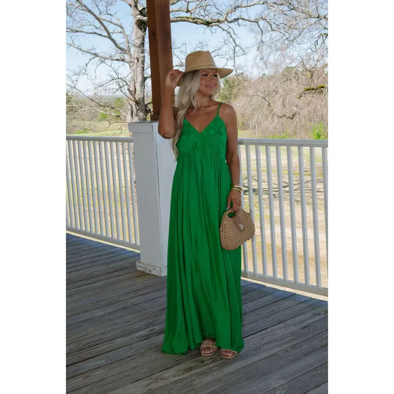 green emerald velvet dress Tina Holly Couture TE001 Emerald Green Satin Lace Up Back Formal Dress