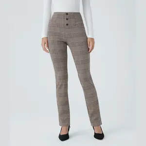 Halara Flex High Waisted Houndstooth Plaid Skinny Work Pants with Pockets