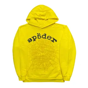 Spider Worldwide Legacy Web Logo Hooded Sweatshirt Yellow Black