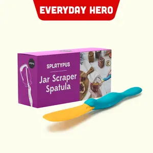 OTOTO Splatypus Jar Spatula for Scooping and Scraping - Long-Reach Spreader for Jars & Smoothies | Cute Cooking Gadget | Heat Resistant & BPA-Free Baking Essential | TikTok Must-Have | Funky Kitchen Supplies | Kitchen Accessories