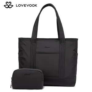LOVEVOOK TikTokShopBacktoSchool 15.6& 17.3 Inch Laptop Tote Bag for Women, Waterproof Gym Tote Bag for Women with Yoga Mat Strap,Travel Tote Bags for Women,Suitable for Work, School, Travel, Fitness, and Daily Life