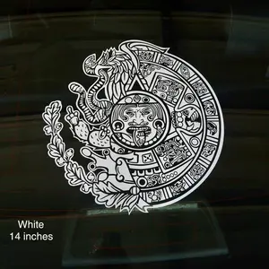 Azteca Escudo de Mexico Decal Sticker Decal Sticker for Car, Trucks, SUV, Windows 4 Different Sizes, Glass Doors, Vehicle Exterior Decoration