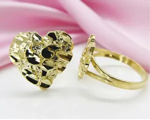 Sweetheart Nugget Ring Gold Plated Rings Gold Stackable Rings