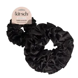 Kitsch Black Ruffle Scrunchie