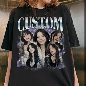 Custom Girlfriend Boyfriend Face Shirt, Personalized Photo Bootleg Rap Tee for Men Women, Bachelorette Party Surprise Gift, Funny Birthday Present, Custom Wife Husband Couple Matching Shirts, Group Squad DIY Photo T-Shirt, Anniversary Retro Graphic Tee