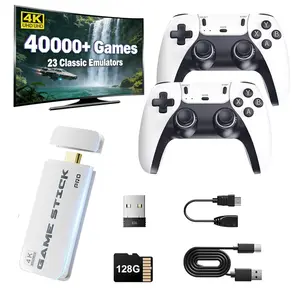 NEW Ultra HD Retro Game Console with 40,000+ Classic Games, Dual Wireless Controllers & Portable Emulator, Childhood Classic Game Stick