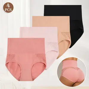 Women's High-Waisted Tummy Control Shapewear Briefs - Breathable Mesh, Butt Lifting & Waist Cinching, Soft & Comfortable Underwear Light, High Waisted Underwear,Tummy Control Underwear, Seamless Design, Highsupport Underwear