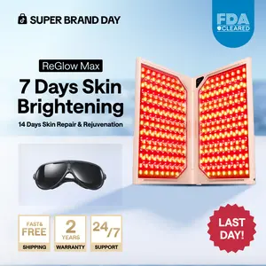 JMOON by Ulike Reglow Red Light Therapy for Face, Medical-Grade Anti-Aging with Red & Near-Infrared Light Therapy, Treats Acne with Blue & Red Light | 3 Modes, 1040 cm² Area, 464 LEDs, Foldable
