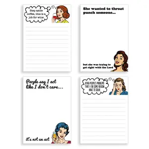 Seymour Butz Set of 4 Funny Novelty Memo Notepads, 4.25” x 5.5”, Perfect Funny Coworker Gifts for Women, Funny Co-Worker Gifts, Novelty Gift for Boss