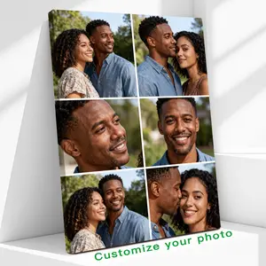 Custom Photo Canvas Painting Frame - Personalized Gift & Decor | Transform Precious Moments into Durable Art | Ideal for Living Room/Bedroom, Anniversary/Wedding Gifts for Loved Ones | Premium Print, Easy to Install - Thoughtful Heartfelt Gift!