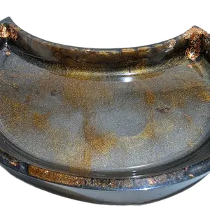 Grain n' Gloss Dark Side of the Moon Epoxy Resin Table with Raised Edge Unique Design & Distinctive Edge Feature Retro Style