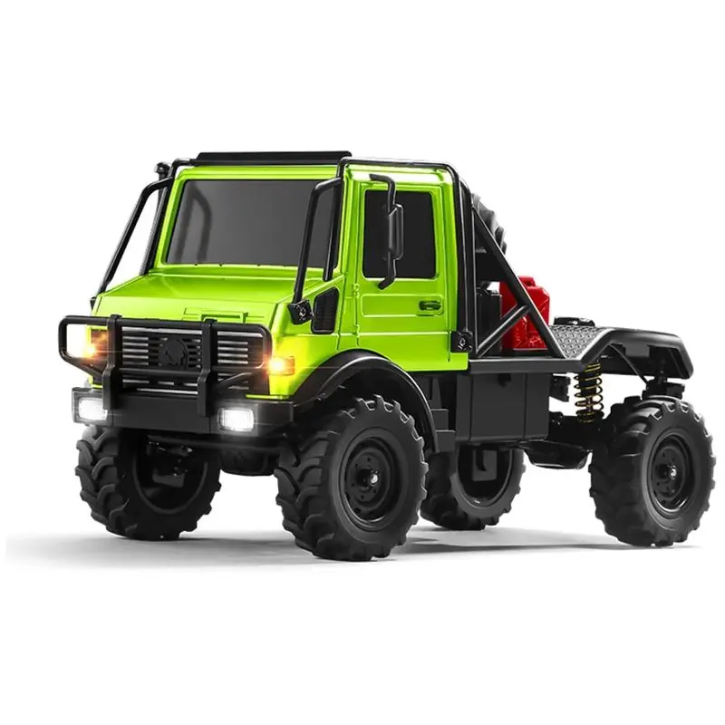 1/18 4WD RC Rock Crawler Truck MN-333 - Unimog U4000 Realistic Indoor Off-Road RTR Construction Toy, Alloy Chassis, RC Cars with LED Lights & Taillights, Remote Controlled Vehicle