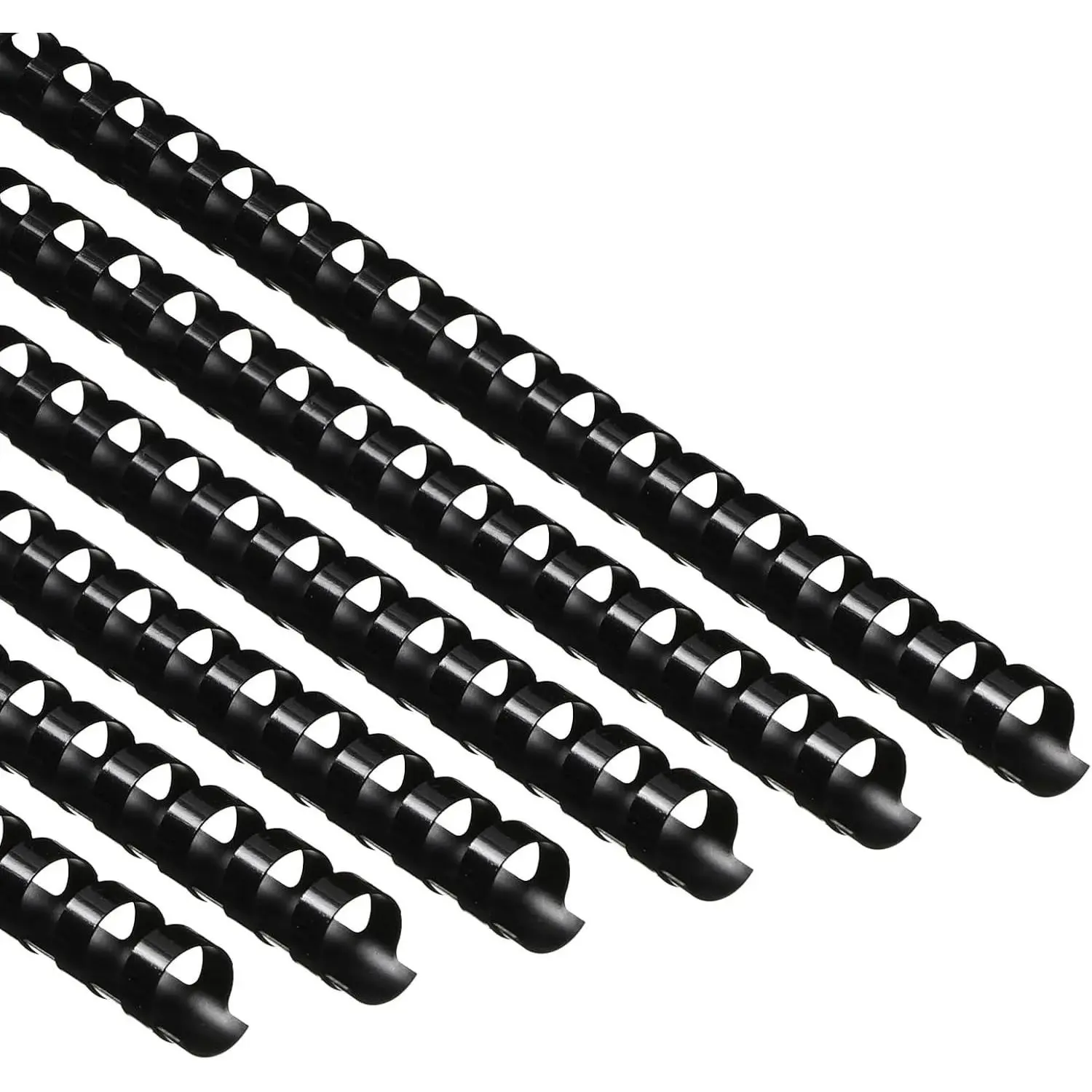 150 Pack Plastic Binding Combs Plastic Comb Binding Ring 19 Ring Comb Binding Spines Letter Size Plastic Spiral Binding for Notebook Calendar Picture Album (1/2 in, Black)