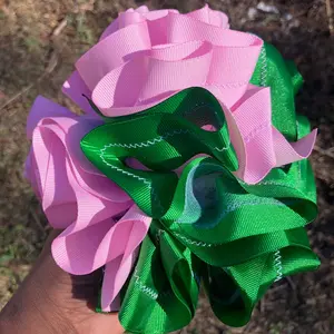 Pink & Green Ruffle Anklets